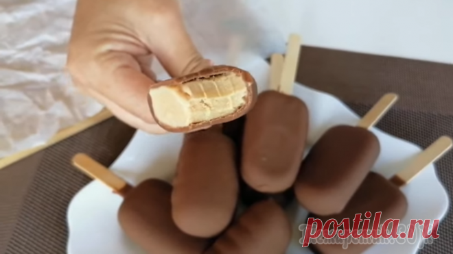 10 порций мороженного из стакана молока! Крем-брюле в шоколаде.