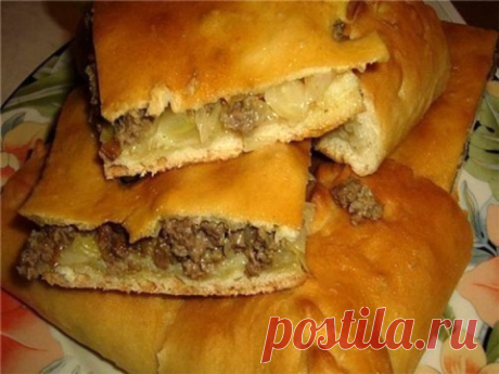 Кулинария&gt;Пирог с мясом «Легче не бывает»