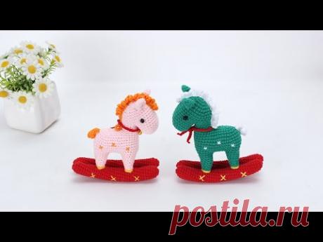 娟娟编织,小朋友的好玩伴,摇摇木马来喽easy for begianners DIY Tutorial  crochet rocking horse part 1