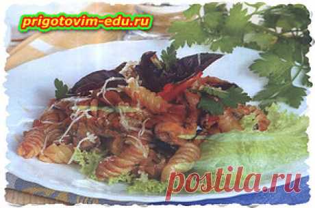 Макароны с мидиями, баклажанами и сыром — Кулинарные рецепты с фото и видео