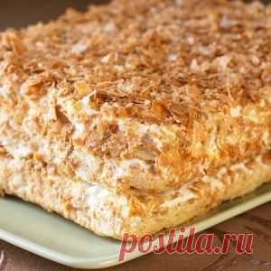 Торт «Наполеон» из слоеного теста