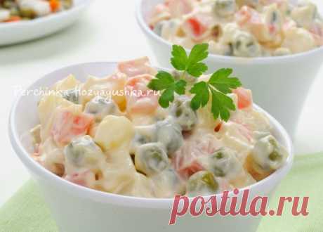 Салат *Оливье* - 14 рецептов - Перчинка хозяюшка