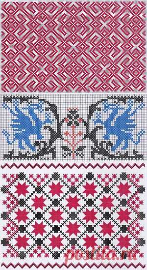 Схемы вышивки крестом. Уральские узоры | Энциклопедия рукоделия