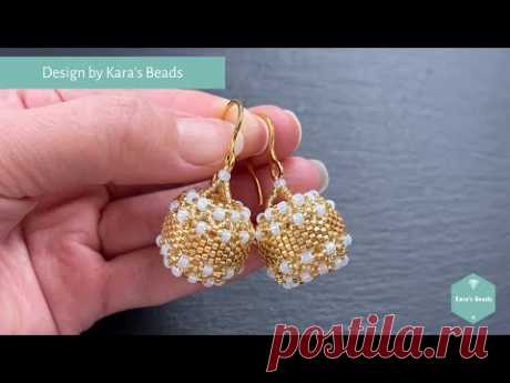 Calisto Earrings Tutorial | Peyote Beaded Ball | Miyuki Delica | Toho | Beading Hobby