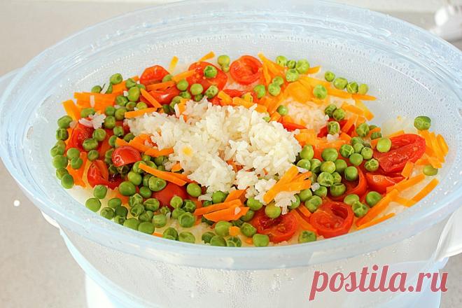 Как приготовить рис с овощами в пароварке: рецепт с фото | Меню недели