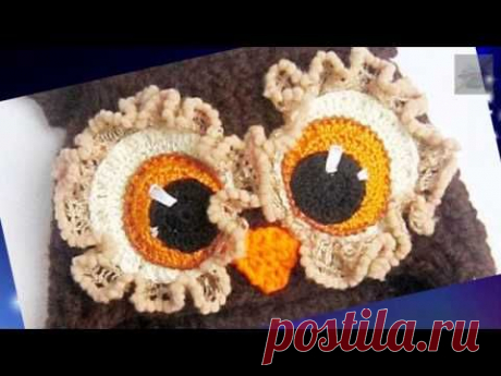 Вязаные совы. Только глазки. | razpetelka.ru