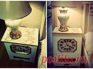 Прикроватный столик из настенных часов - Ярмарка Мастеров - ручная работа, handmade