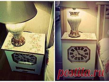 Прикроватный столик из настенных часов - Ярмарка Мастеров - ручная работа, handmade