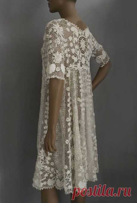 In the Arms of Sleep Irish crochet lace coat or dress, c.1920s (via Pinterest)
