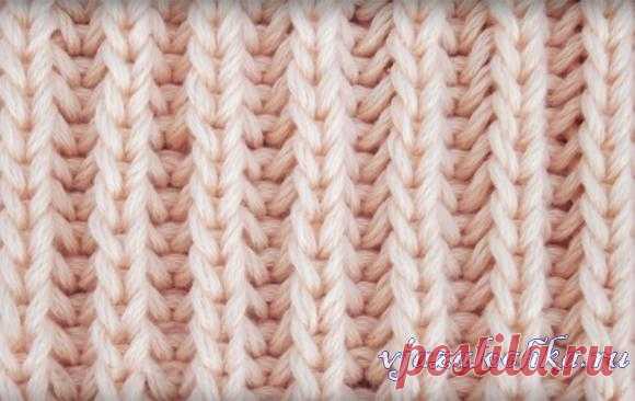 Английская резинка спицами, видео