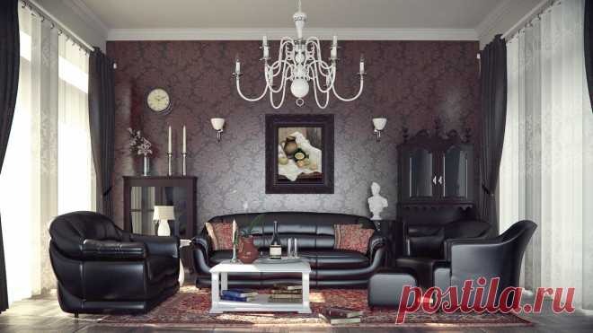 Гостиная в стиле неоклассицизм.