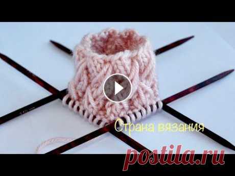 Резинка 2х2 с вытянутыми петлями. Вязание по кругу. Elastic band 2x2 Knitting in a circle. Объемная рельефная резинка 2х2 с вытянутыми петлями может использоваться для вязания по кругу. Раппорт узора 4 петли и 8 рядов. В начале вязания нужно...