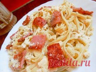 Настоящая итальянской паста со сливочным соусом | ХозОбоз - мы знаем о еде все..