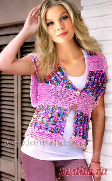 Женский жилет. Вязание спицами для начинающих