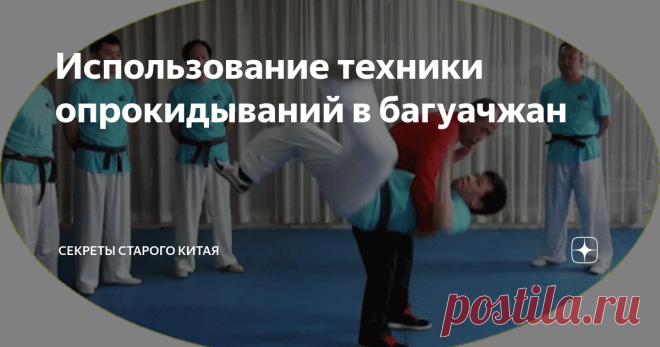 Использование техники опрокидываний в багуачжан Нихао! :) Давно хотел черкнуть пару слов о некоторых 