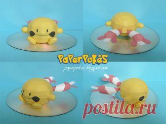 CHINGLING 433 / CHINGLING  - Pokémon Papercraft  Name:  Chingling  Type:  Psychic  Species:  Bell Pokémon  Height:  0.2 m (0' 08