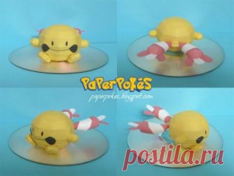 CHINGLING 433 / CHINGLING  - Pokémon Papercraft  Name:  Chingling  Type:  Psychic  Species:  Bell Pokémon  Height:  0.2 m (0' 08")  Weight:  0.6 kg (1...