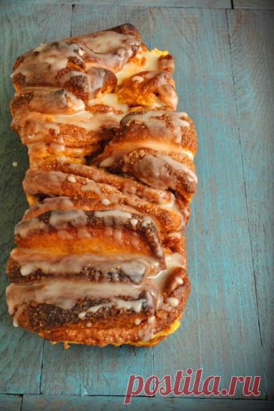 Отрывной тыквенный кекс с корицей