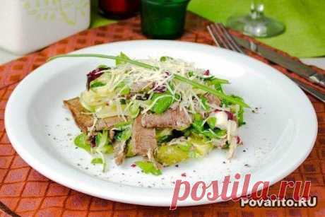 Салат с говядиной и зеленью » Povarito.Ru - Пошаговые фото-рецепты с описанием этапов приготовления