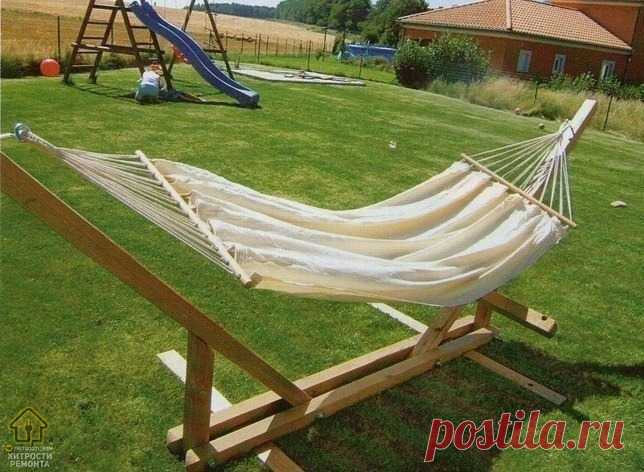 Стойка из дерева для гамака на дачу — Сделай сам, идеи для творчества - DIY Ideas