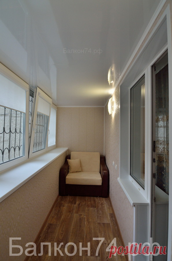 Отделка балкона пластиковыми панелями в Челябинске