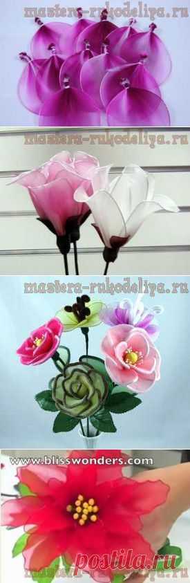 Мастера рукоделия - рукоделие для дома. Бесплатные мастер-классы, фото и видео уроки - Цветы из капрона