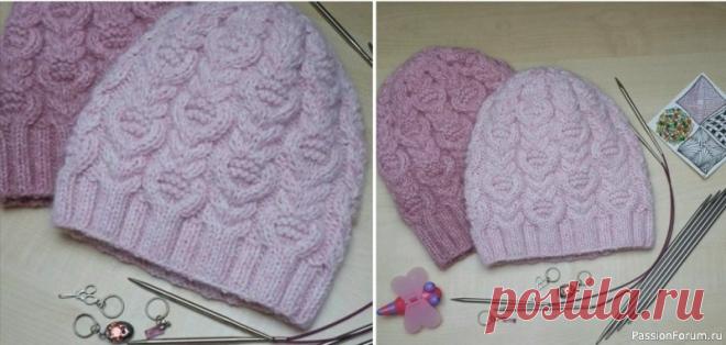 Вяжем шапочку узором 