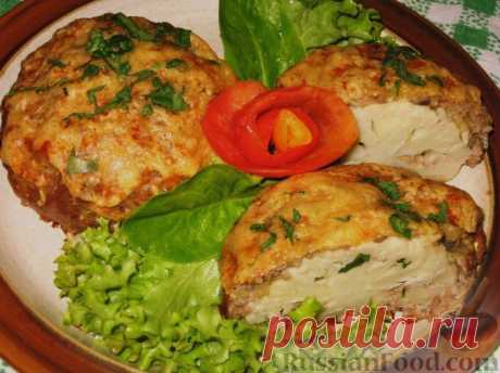 Рецепт: Мясные колобки с грибами и цветной капустой