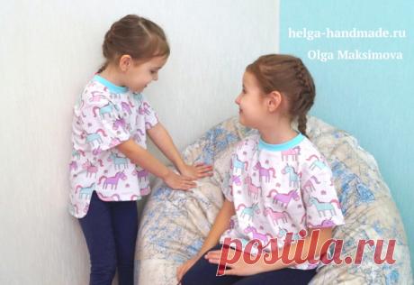 Детская футболка в стиле Оверсайз (Oversize) своими руками Мастер-класс по пошиву детской футболки в стиле Оаверсайз.