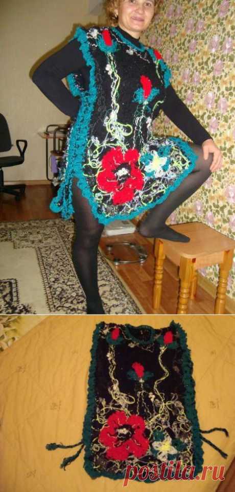 Моя первая работа в технике CRAZY_WOOL