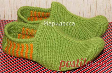 Тапочки на спицах | Искусница