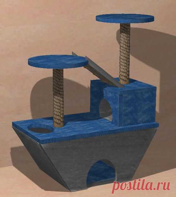 GoodBoss - Домик для кошки Модель "Корабль"