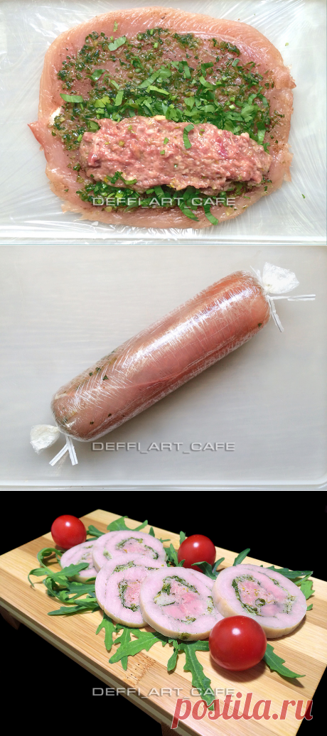 КОЛБАСА ИЗ ТРЕХ ВИДОВ ПТИЦЫ | 4vkusa.ru