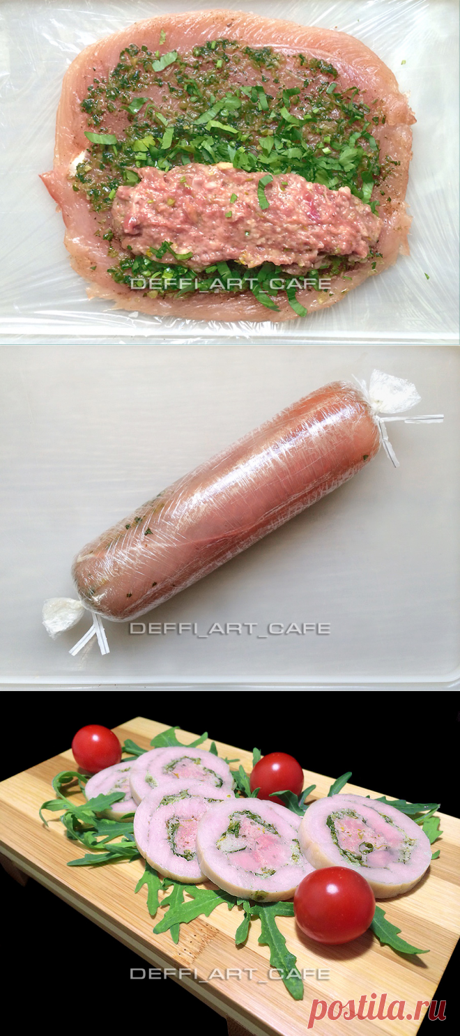 КОЛБАСА ИЗ ТРЕХ ВИДОВ ПТИЦЫ | 4vkusa.ru