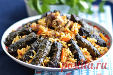 Плов с долмой (голубцами из виноградных листьев) — Сад Заготовка
