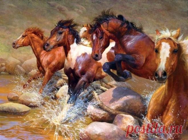 В беге тягучем топот не слышен. Кони Bonnie Marris