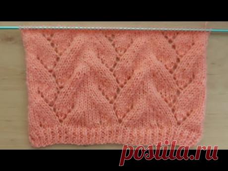 Красивый узор спицами для туники, кардигана, свитера, платья.