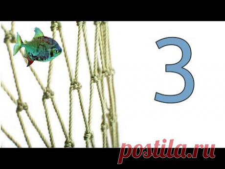 Как вязать сеть. На рейке(бруске) с 2-мя гвоздями(штырями).