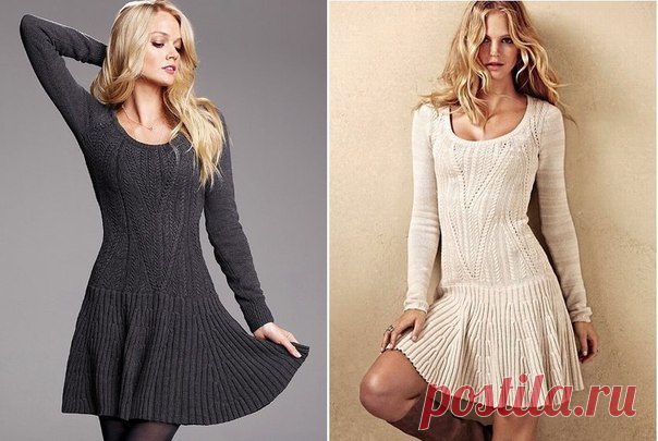 ВЯЖЕМ ПЛАТЬЕ VICTORIA'S SECRET

greta80

Ниточки должны быть тонкие. На зиму - шерсть с акрилом, на лето - хлопок с акрилом. В оригинале - хлопок с акрилом. Я выбрала Вита Бриллиант светло серого цвета 380м в 100 гр. 45% шерсть, 55% акрил.

Вязать думаю снизу, сначала резинку, потом основной узор.

Вот мой образец основного рисунка, связанный спицами №3,5:

Маленькие косы 2*2, переплетение в 4-м ряду, большие наклонные косы 3*3, переплетение в 8-м ряду. Наклон больших кос ...