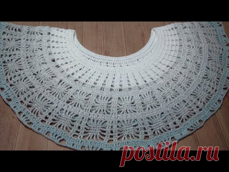 Круглая кокетка узором ПАУЧКИ .Мастер класс 1 часть.