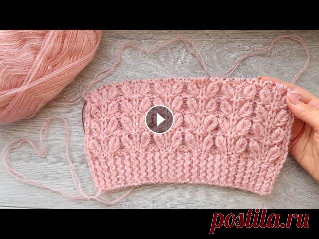 Красивый узор спицами объемные листья 3D Очень простой и легкий узор спицами 3D листья. Подходит для шапок, варежек, шарфов, снудов, кардиганов, детских изделий. ПРИЯТНОГО ПРОСМОТРА! СПАСИБО ...