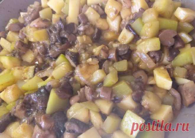 Жаркое из кабачка и грибов - пошаговый рецепт с фото. Автор рецепта Аленка Морозова . - Cookpad