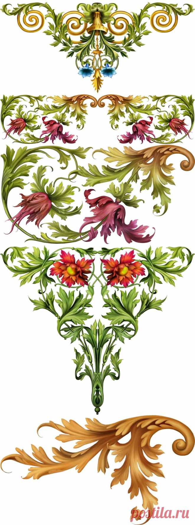 Картинки для декупажа. Цветочное, виньеточное