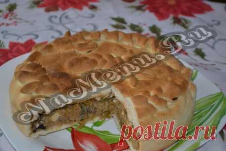 Пирог с капустой и грибами: рецепт