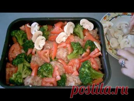 Мясная Запеканка с овощами/ Тефтели с броколли/Сытное блюдо на обед или ужын.