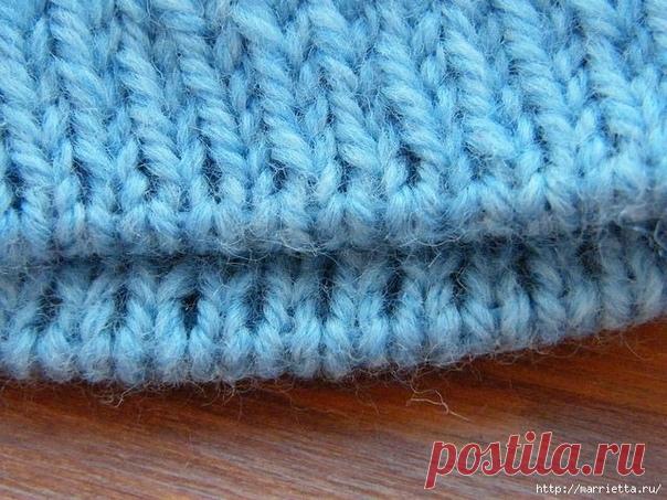 Волшебный набор петель спицами (метод Джуди Беккер), при котором край изделия получается как фабричный.