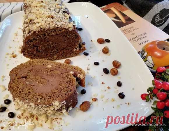 Кофейный рулет с фундуком и шоколадной пастой, пошаговый рецепт на 4330 ккал, фото, ингредиенты - vicky