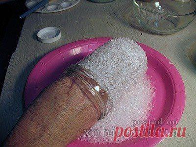 Подсвечник из соли и стеклянной банки / Как сэкономить