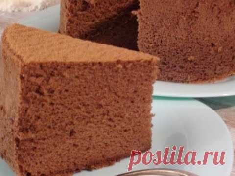 Самый удачный шоколадный шифоновый бисквит! Лучший. Рецепт. Как испечь шифоновый бисквит .