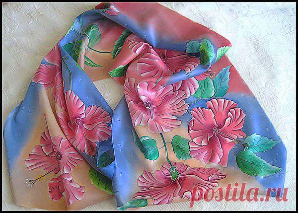 Создай себе платок (МК по холодному батику).